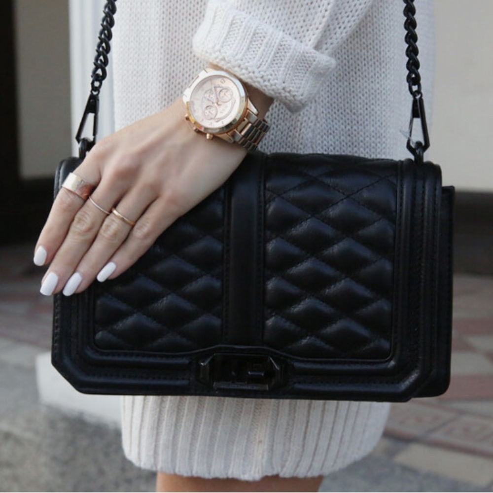Rebecca Minkoff Black Quilted Leather Bag